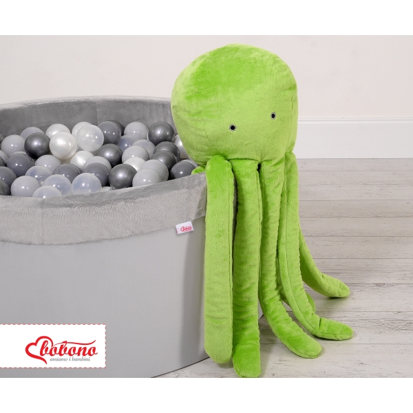 Knuffelige Octopus met Rammelaar Groen