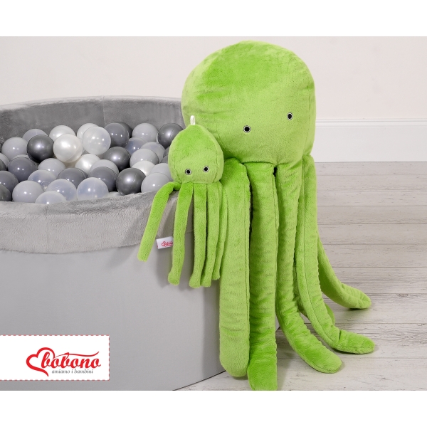 Knuffelige Octopus met Rammelaar Groen