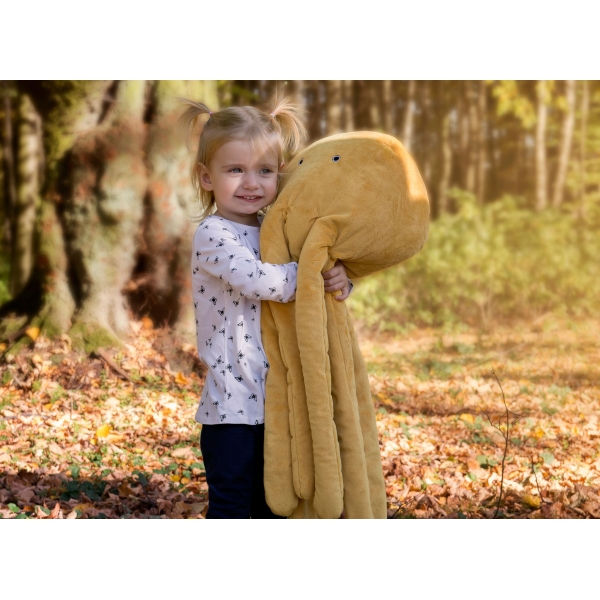 Knuffelige Octopus met Rammelaar Groen