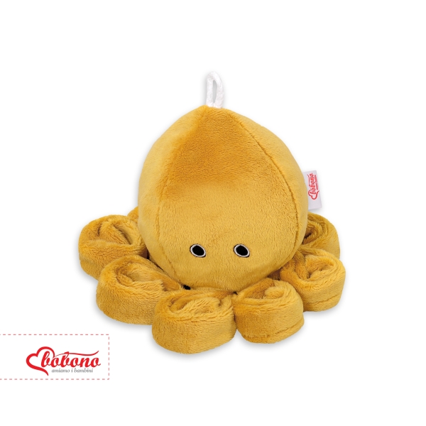 Knuffelige Octopus met Rammelaar Honing Mosterd
