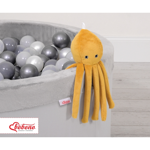 Knuffelige Octopus met Rammelaar Honing Mosterd