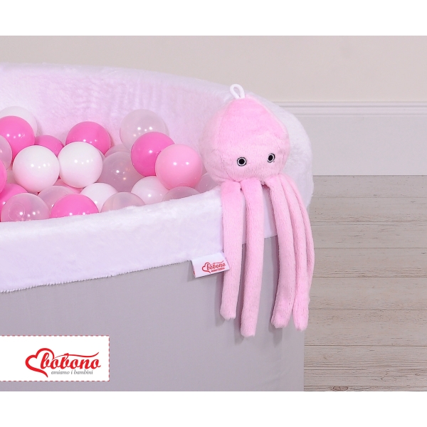 Knuffelige Octopus met Rammelaar Roze