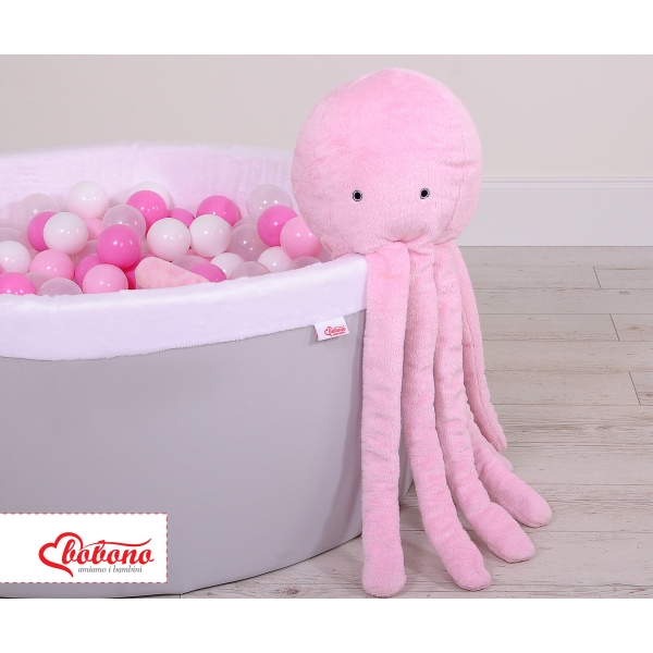Knuffelige Octopus met Rammelaar Roze