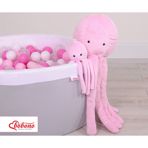 Knuffelige Octopus met Rammelaar Roze