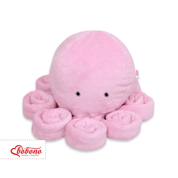 Knuffelige Octopus met Rammelaar Roze