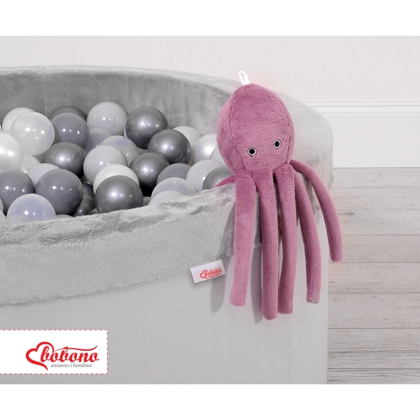 Knuffelige Octopus met Rammelaar Stofroze