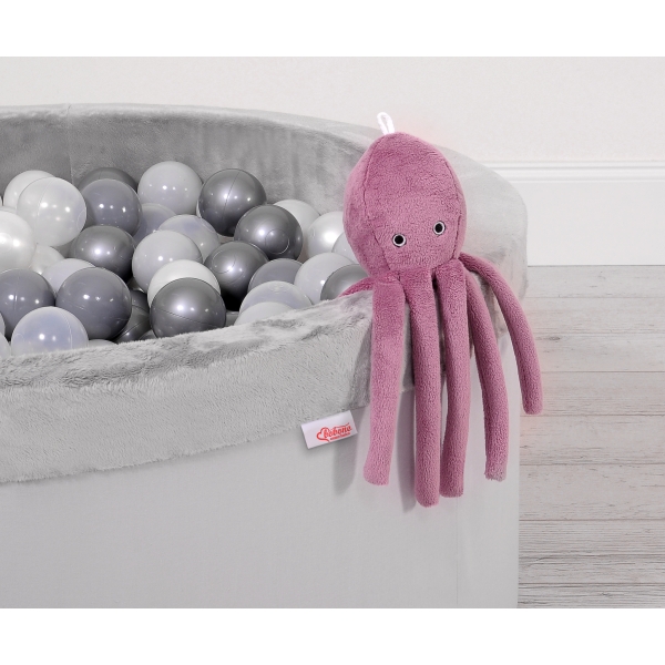 Knuffelige Octopus met Rammelaar Stofroze