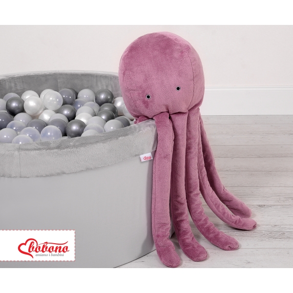 Knuffelige Octopus met Rammelaar Stofroze