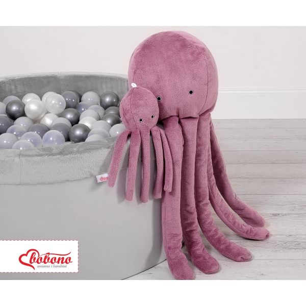 Knuffelige Octopus met Rammelaar Stofroze