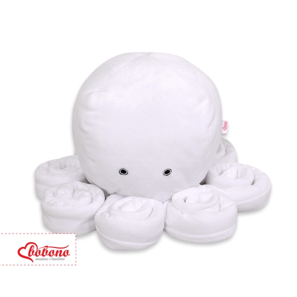 Knuffelige Octopus met Rammelaar Wit