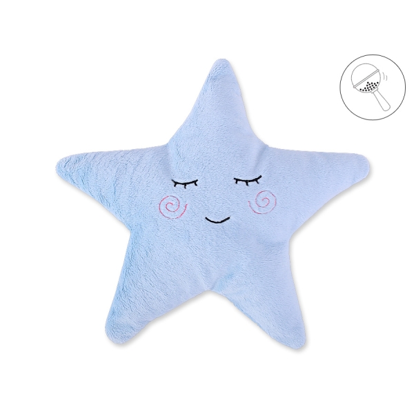 Kussen met Rammelaar LITTLE STAR Blauw