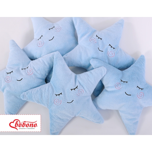 Kussen met Rammelaar LITTLE STAR Blauw