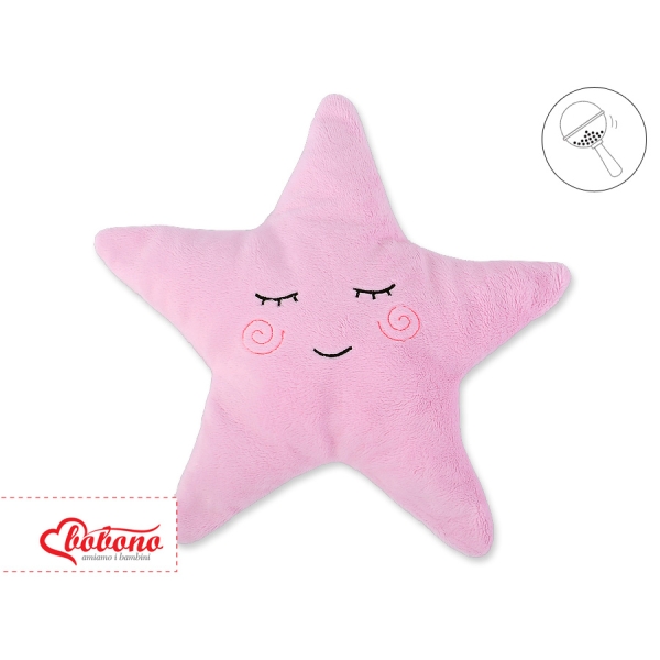 Kussen met Rammelaar LITTLE STAR Roze