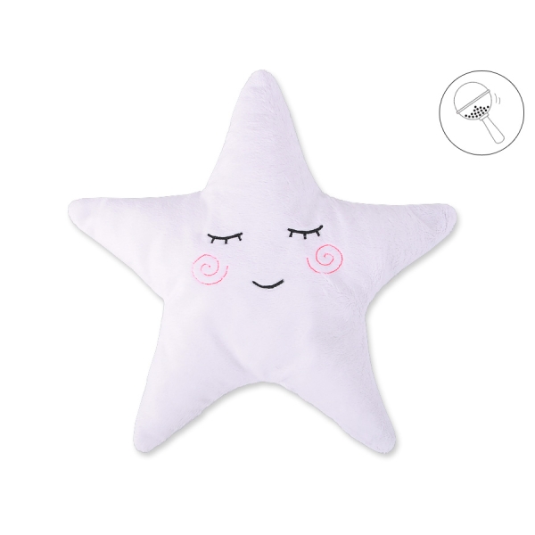 Kussen met Rammelaar LITTLE STAR Wit
