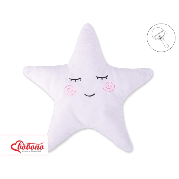 Kussen met Rammelaar LITTLE STAR Wit