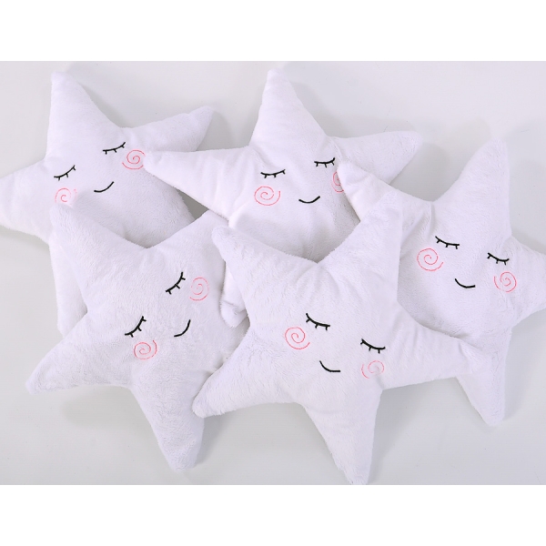 Kussen met Rammelaar LITTLE STAR Wit