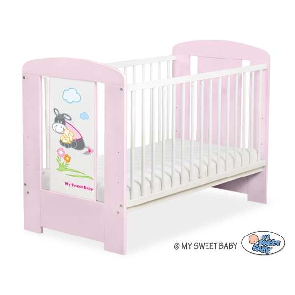 Ledikant 120x60 cm - Donkey Luca Roze Ezel Luca