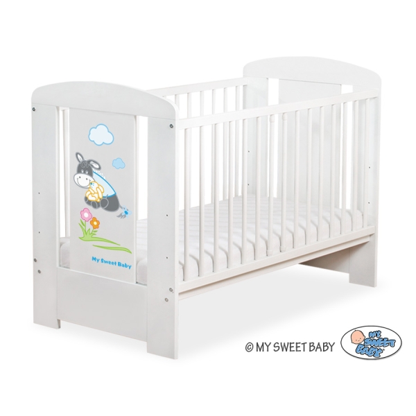 Ledikant 120x60 cm - Donkey Luca Wit Ezel Luca