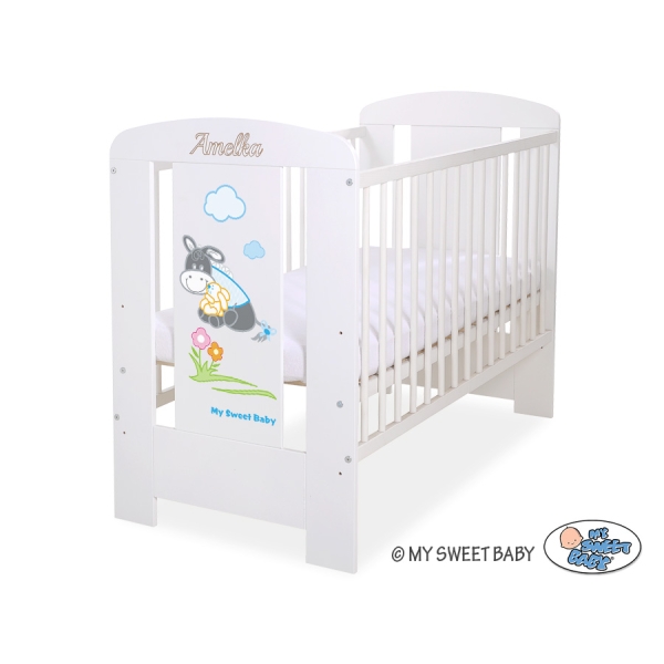 Ledikant 120x60 cm - Donkey Luca Wit Ezel Luca