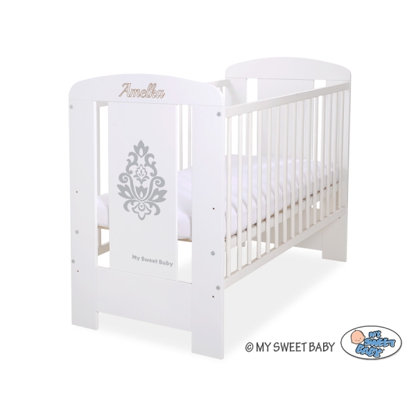 Ledikant 120x60 cm - Glamour Wit Grijs Glamour