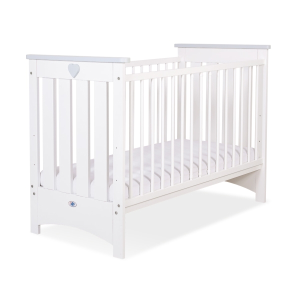 Ledikant 120x60 cm - Lorenzo III Wit Grijs