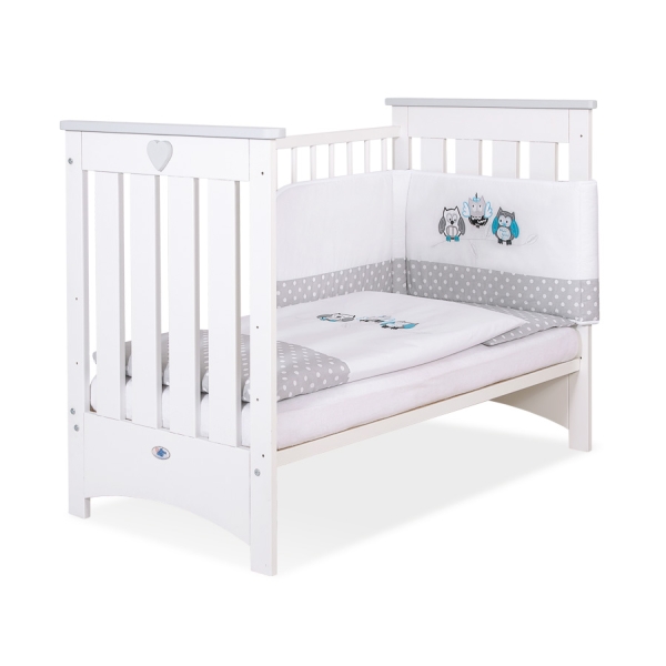 Ledikant 120x60 cm - Lorenzo III Wit Grijs