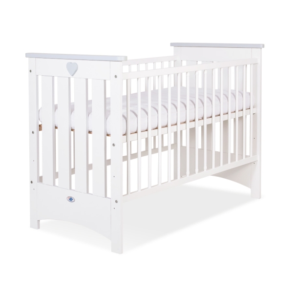 Ledikant 120x60 cm - Lorenzo III Wit Grijs