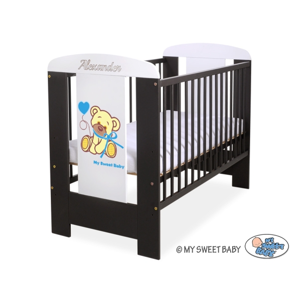 Ledikant 120x60 cm - Tedy Bear with bow Blauw Bear With Bow