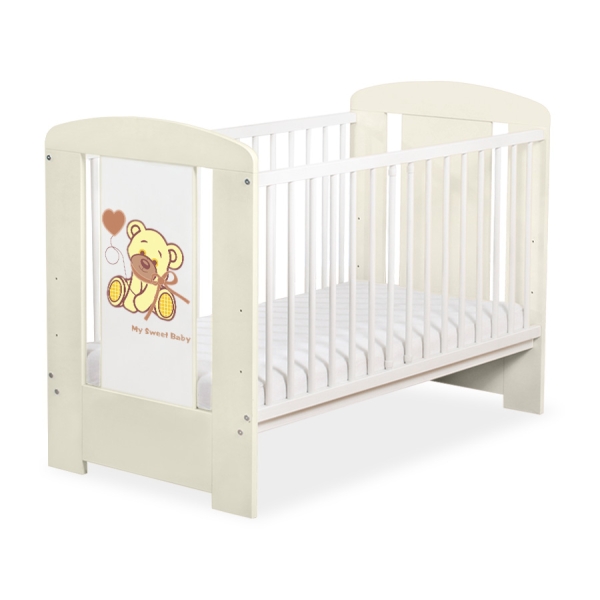 Ledikant 120x60 cm - Tedy Bear with bow Ivoor Bear With Bow