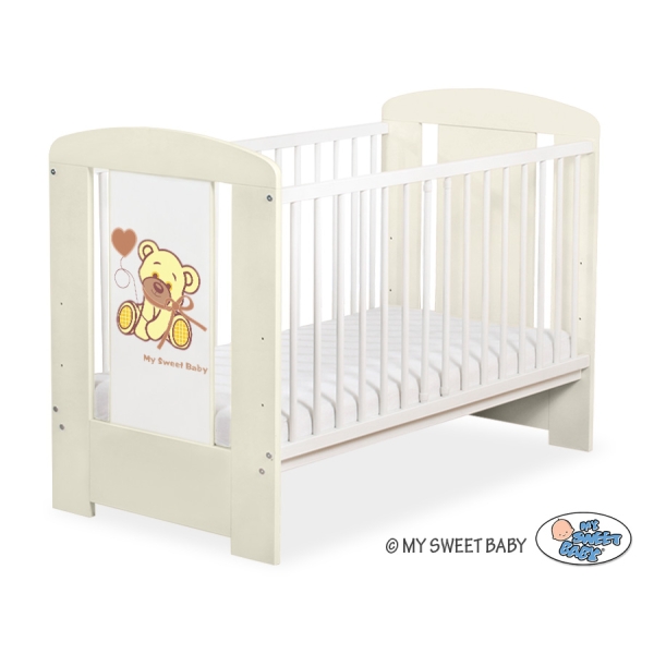 Ledikant 120x60 cm - Tedy Bear with bow Ivoor Bear With Bow