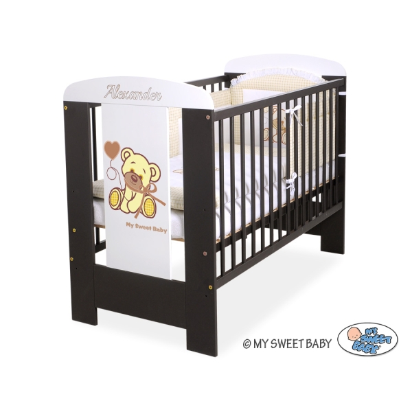 Ledikant 120x60 cm - Tedy Bear with bow Wit Bear With Bow