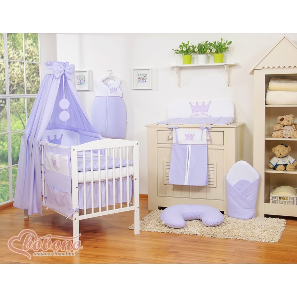 Ledikant bedset hemel en zijkant kussen -  Lila Little Prince Princess