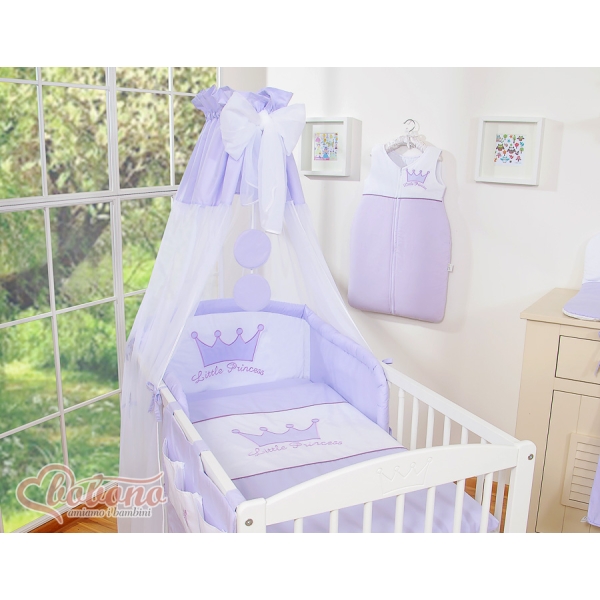Ledikant bedset hemel en zijkant kussen -  Lila Little Prince Princess
