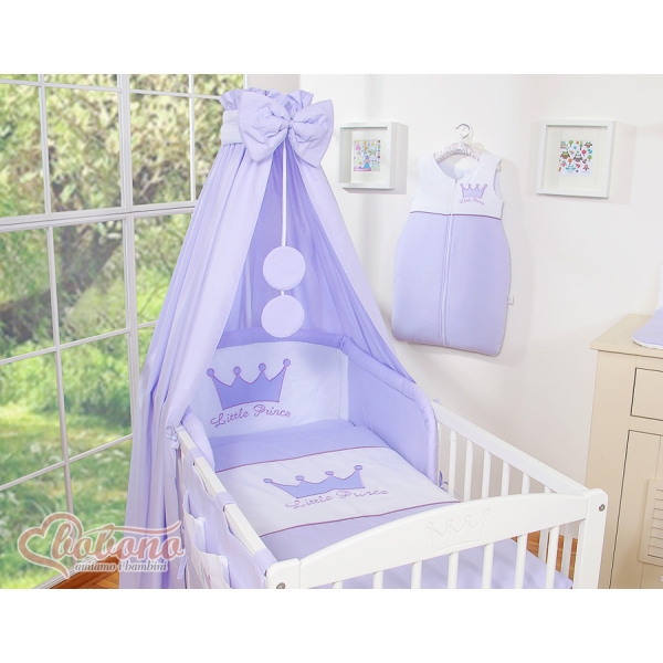 Ledikant bedset hemel en zijkant kussen -  Lila Little Prince Princess