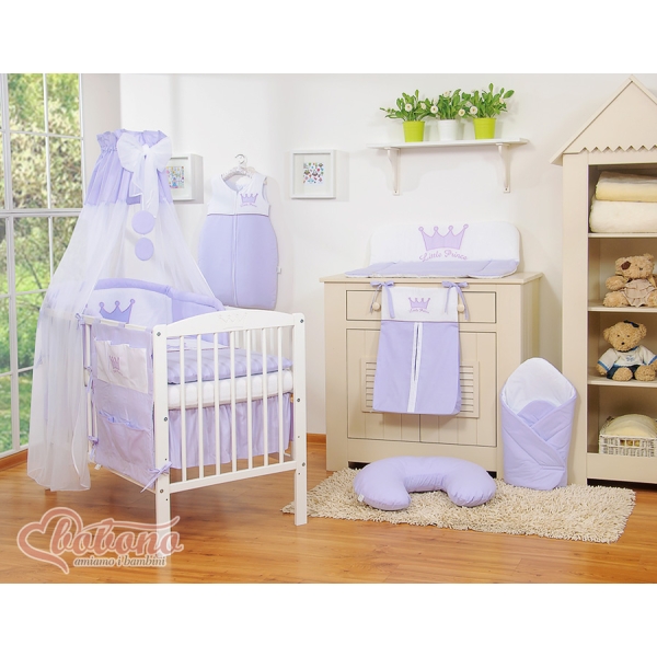 Ledikant bedset hemel en zijkant kussen -  Lila Little Prince Princess