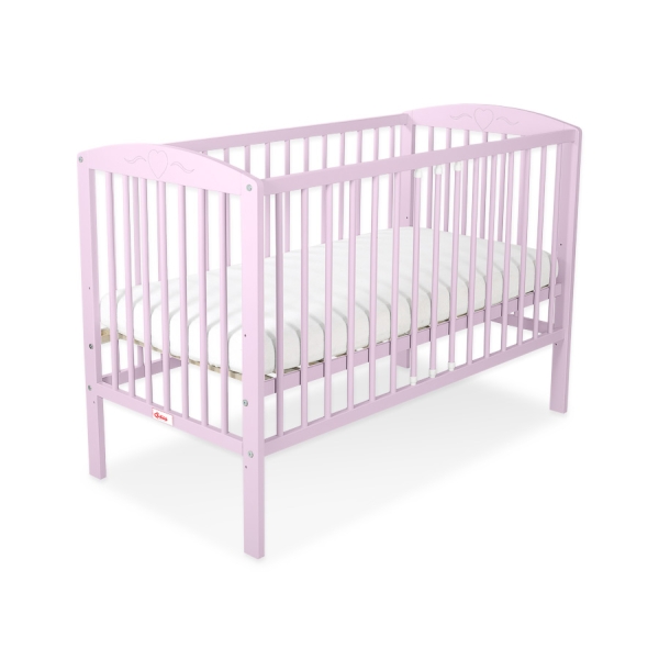 Ledikant Harten 120x60cm Roze