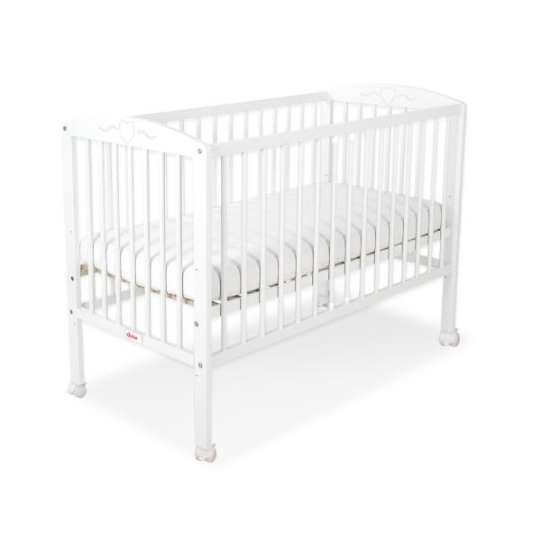 Ledikant Harten 120x60cm Wit