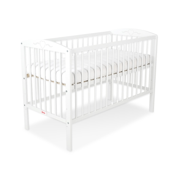 Ledikant Harten 120x60cm Wit