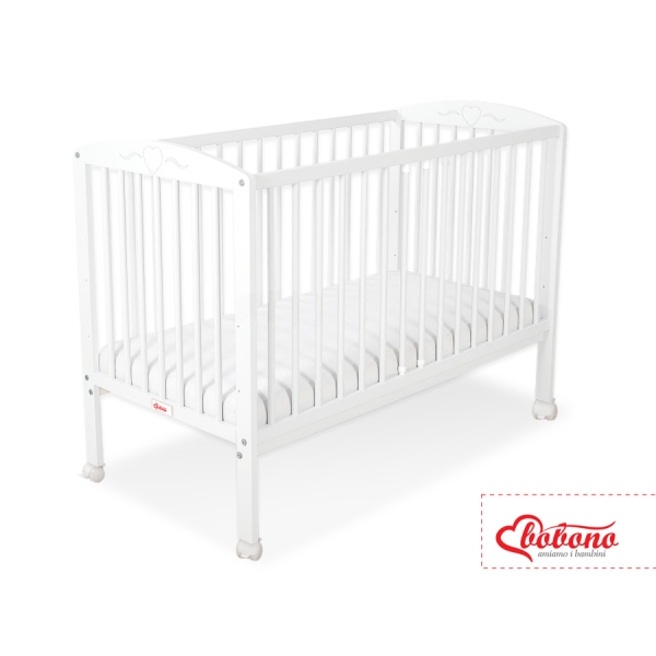 Ledikant Harten 120x60cm Wit