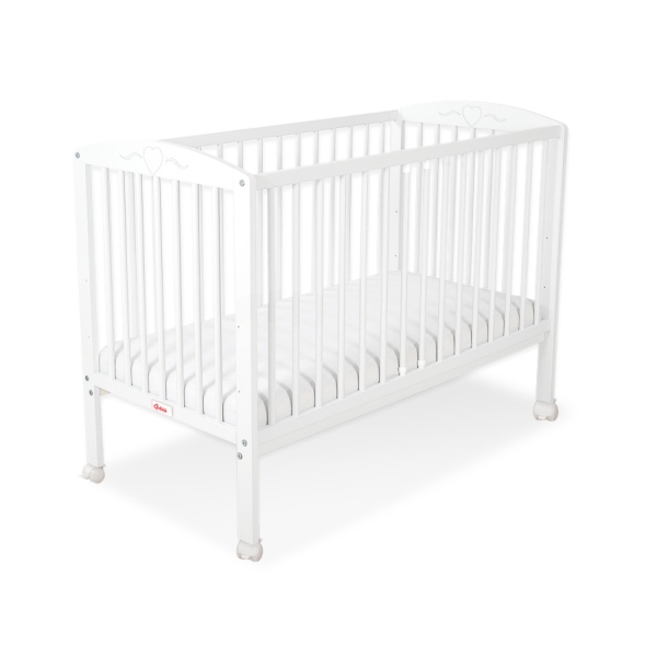 Ledikant Harten 120x60cm Wit