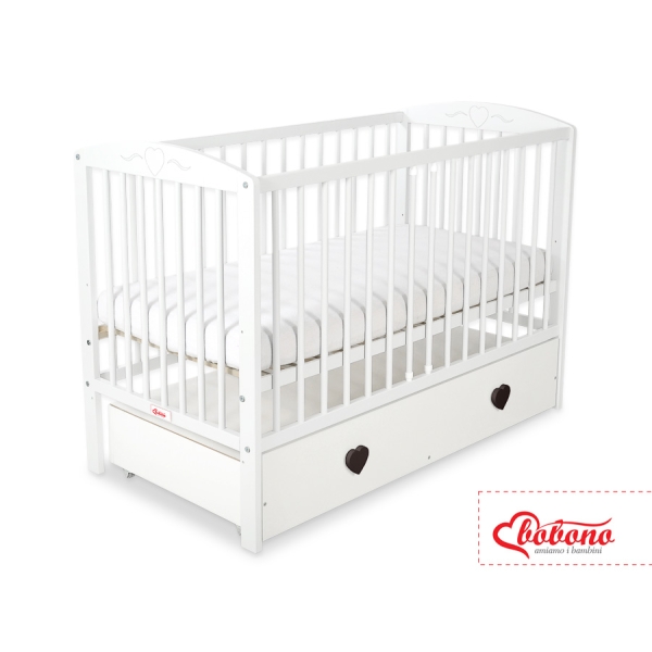 Ledikant Harten met Lade 120x60cm MAXI