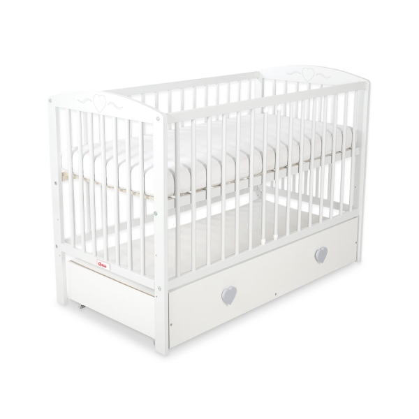 Ledikant Harten met Lade 120x60cm MAXI
