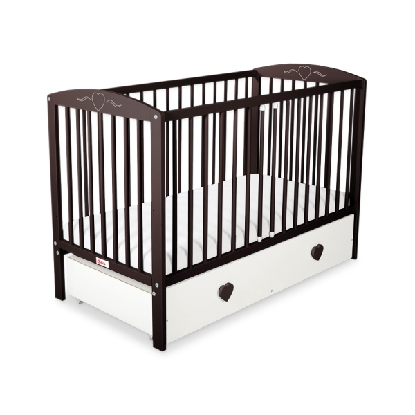 Ledikant Harten met Lade 120x60cm MAXI