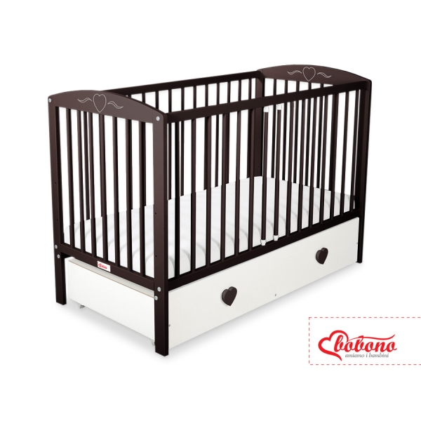 Ledikant Harten met Lade 120x60cm MAXI