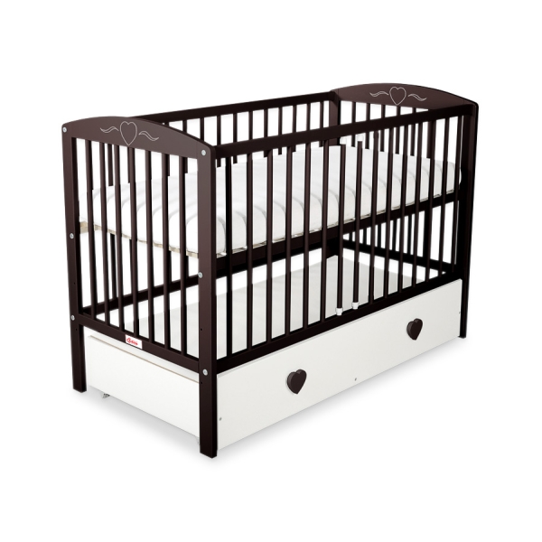 Ledikant Harten met Lade 120x60cm MAXI