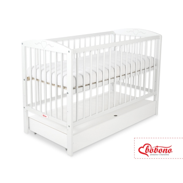 Ledikant Harten met Lade 120x60cm STANDARD