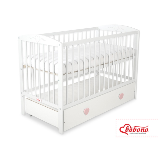 Ledikant met Lade 120x60 cm - Harten MAXI