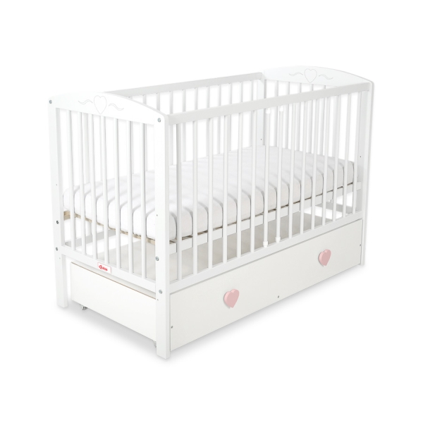 Ledikant met Lade 120x60 cm - Harten MAXI