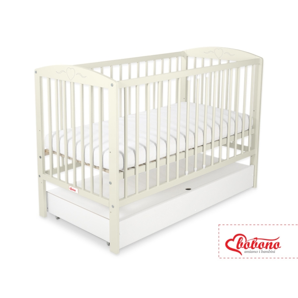 Ledikant met Lade 120x60 cm - Harten STANDARD