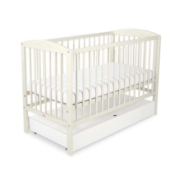 Ledikant met Lade 120x60 cm - Harten STANDARD